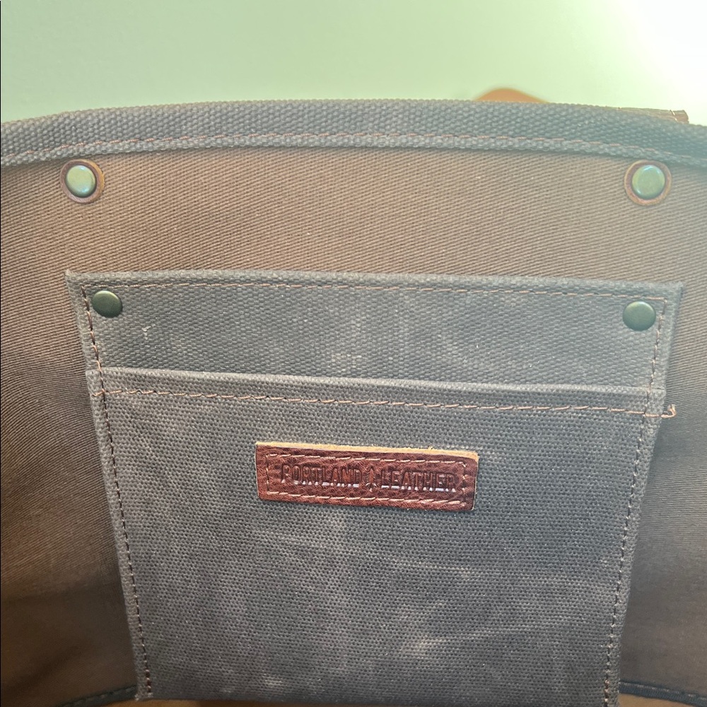 Portland Leather Good Big Big Tote Waxed Canvas Nutmeg - Picture 7 of 16